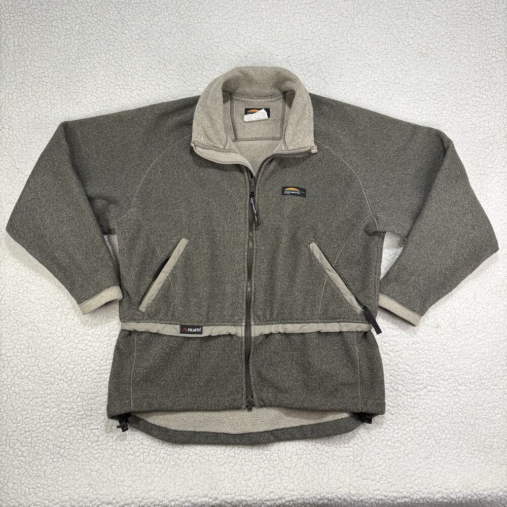 Chlorophylle H. Tech Polartec Full‎ Zip Fleece Sweatshirt Jacket Womens M Olive